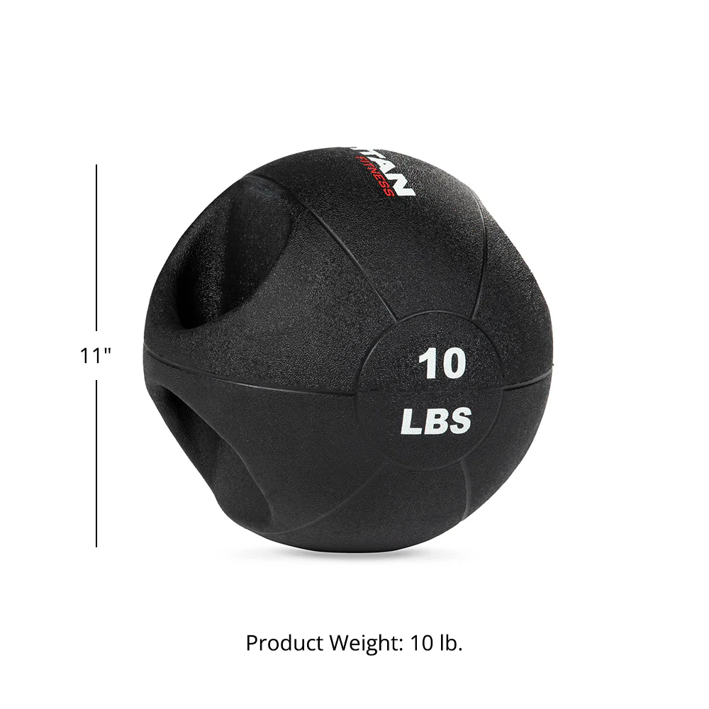 Scratch and Dent, 10 LB Dual Grip Medicine Ball - Image 4