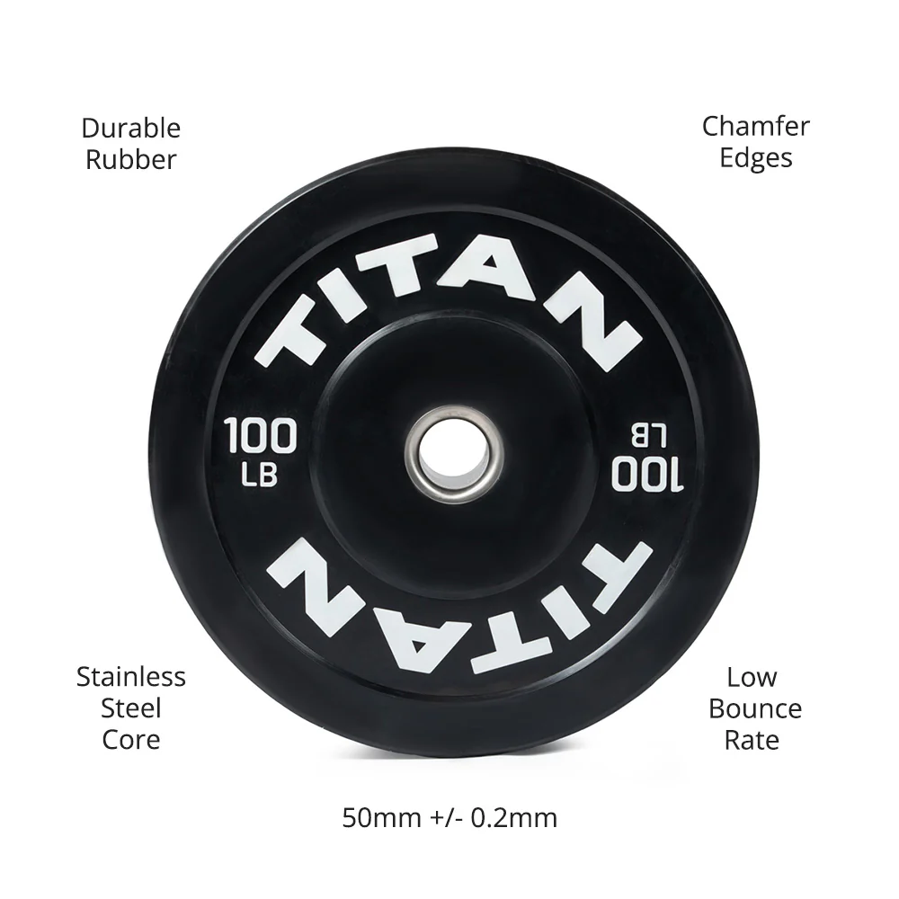 Scratch and Dent, 100 LB Single Economy Bumper Plate - Image 2