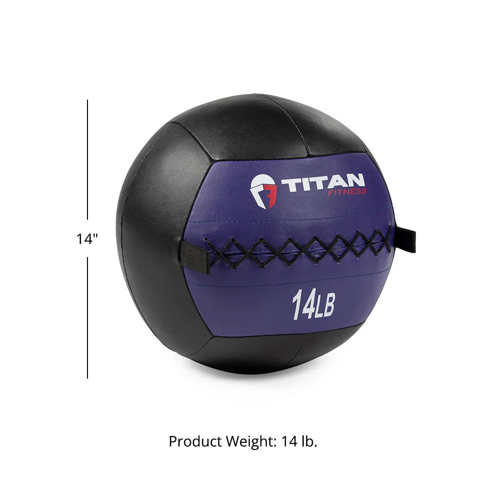 Scratch and Dent, 14 lb Soft Medicine Wall Ball Leather - Image 2