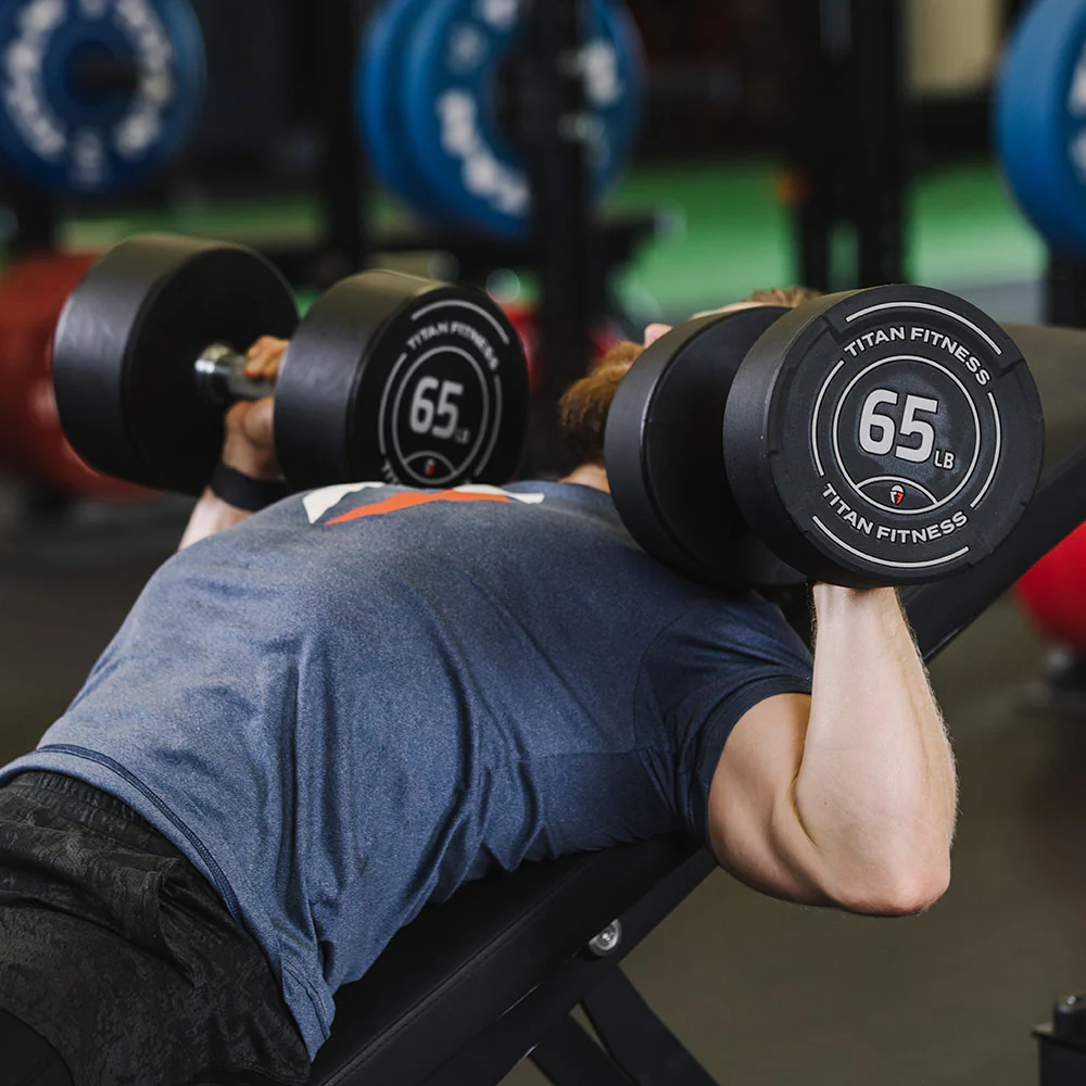 15 LB Pair Round Urethane Dumbbells - Image 3
