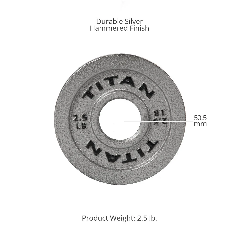 2.5 LB Pair Cast Iron Olympic Plates - Image 7