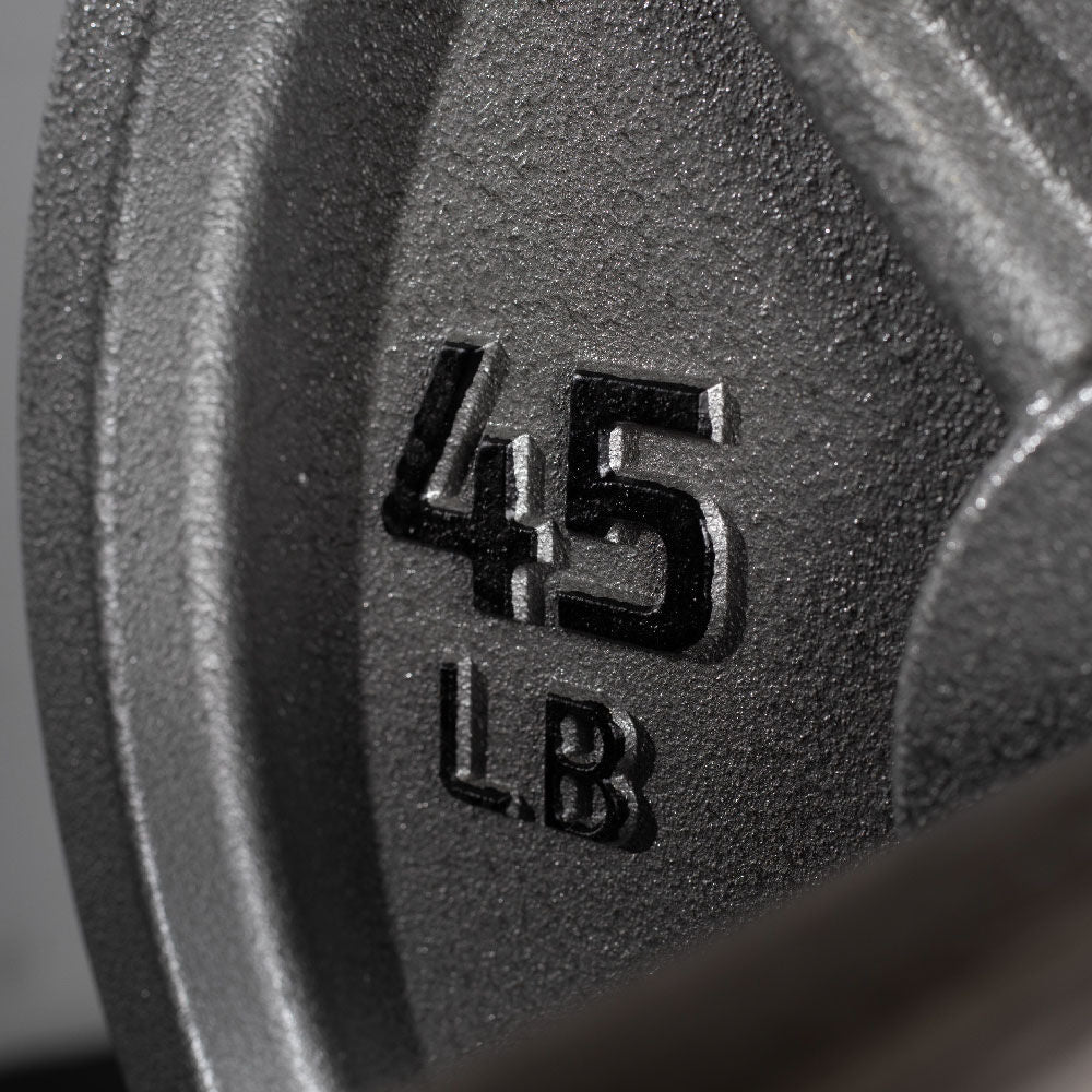 245 LB Set Cast Iron Olympic Plates - Image 6