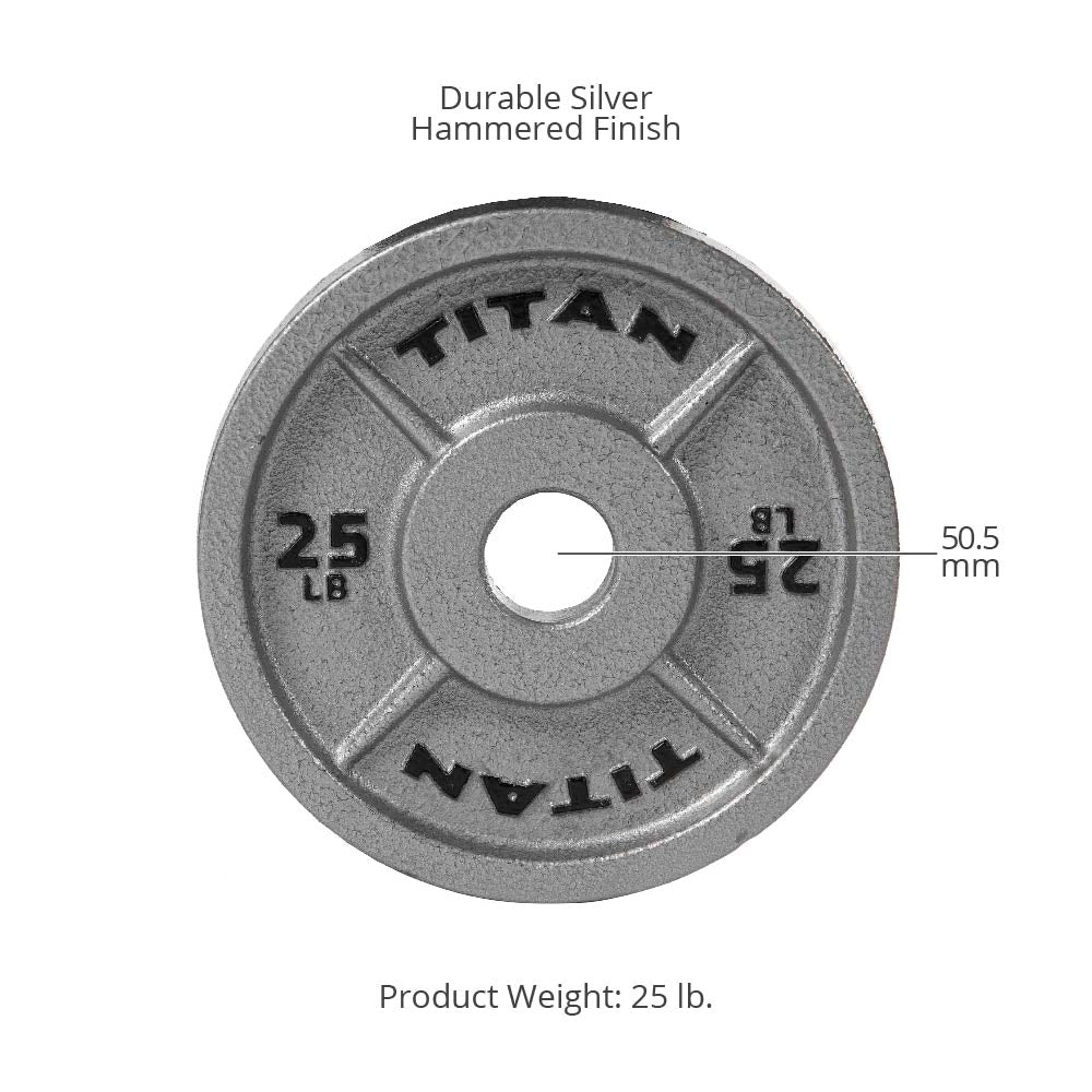25 LB Pair Cast Iron Olympic Plates - Image 7