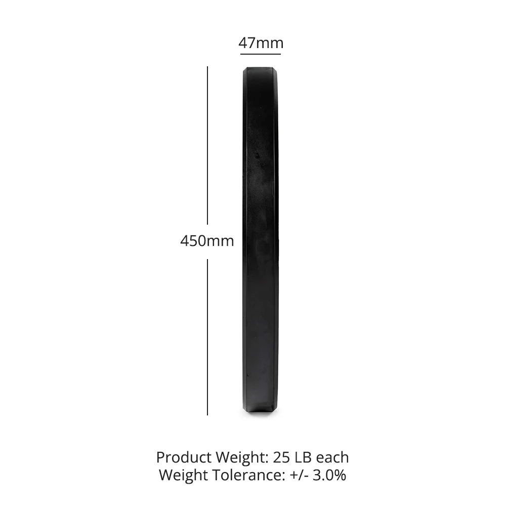 Scratch and Dent, 25 LB Pair Economy Bumper Plates - Image 3