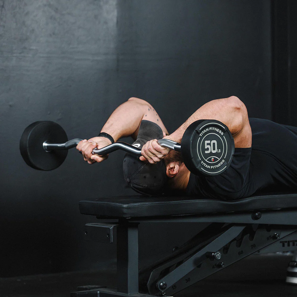 40 LB EZ Curl Fixed Urethane Barbell - Image 8