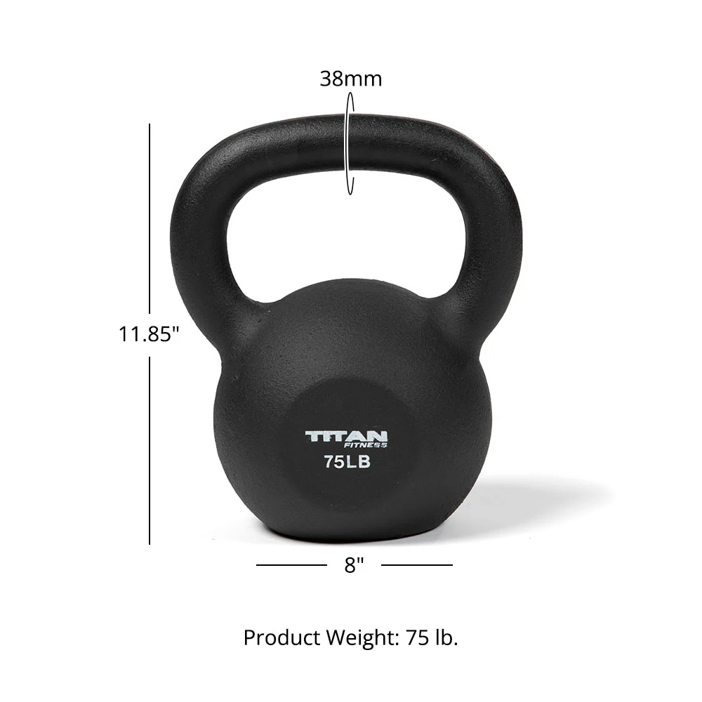 Scratch and Dent, 75 LB Cast Iron Kettlebell - Image 4