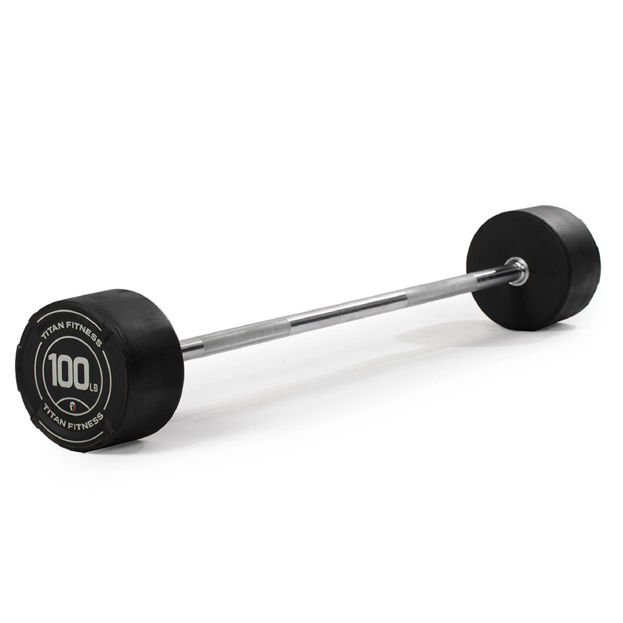 Scratch and Dent, 100 LB Straight Fixed Urethane Barbell