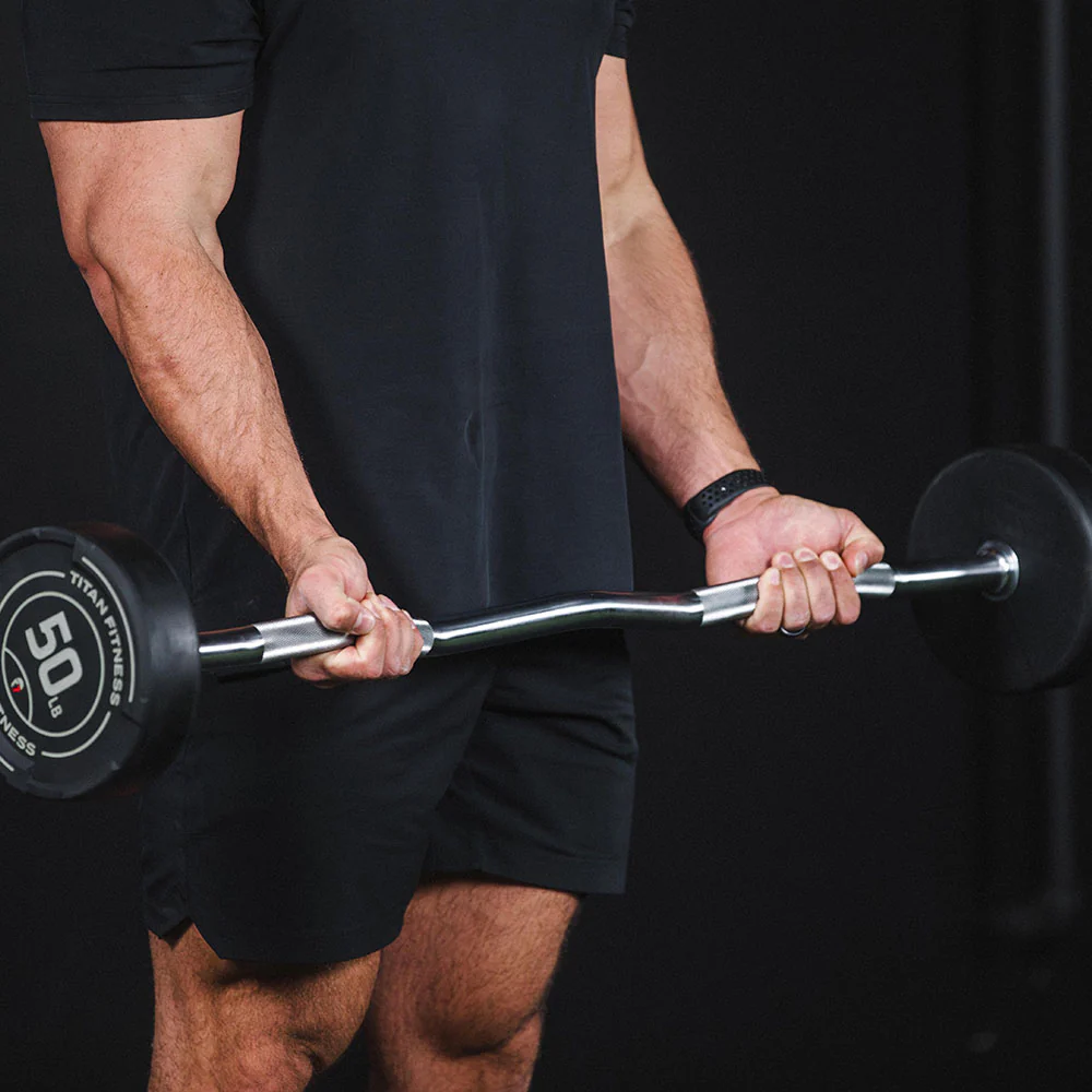 40 LB EZ Curl Fixed Urethane Barbell - Image 4