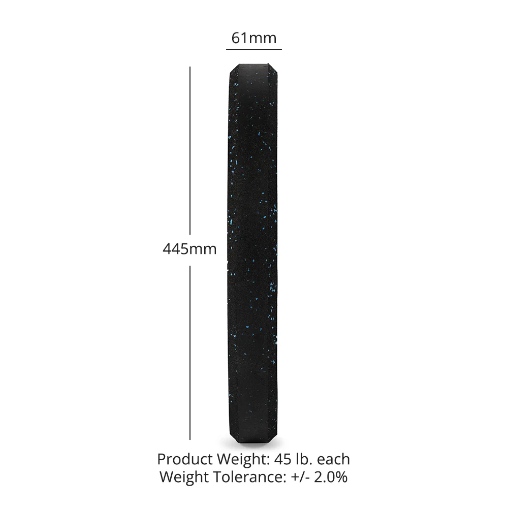 Scratch and Dent, 45 LB Single Crumb Rubber Bumper Plate - Image 10