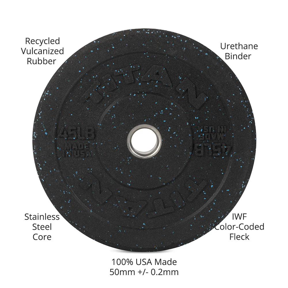 Scratch and Dent, 45 LB Single Crumb Rubber Bumper Plate - Image 9