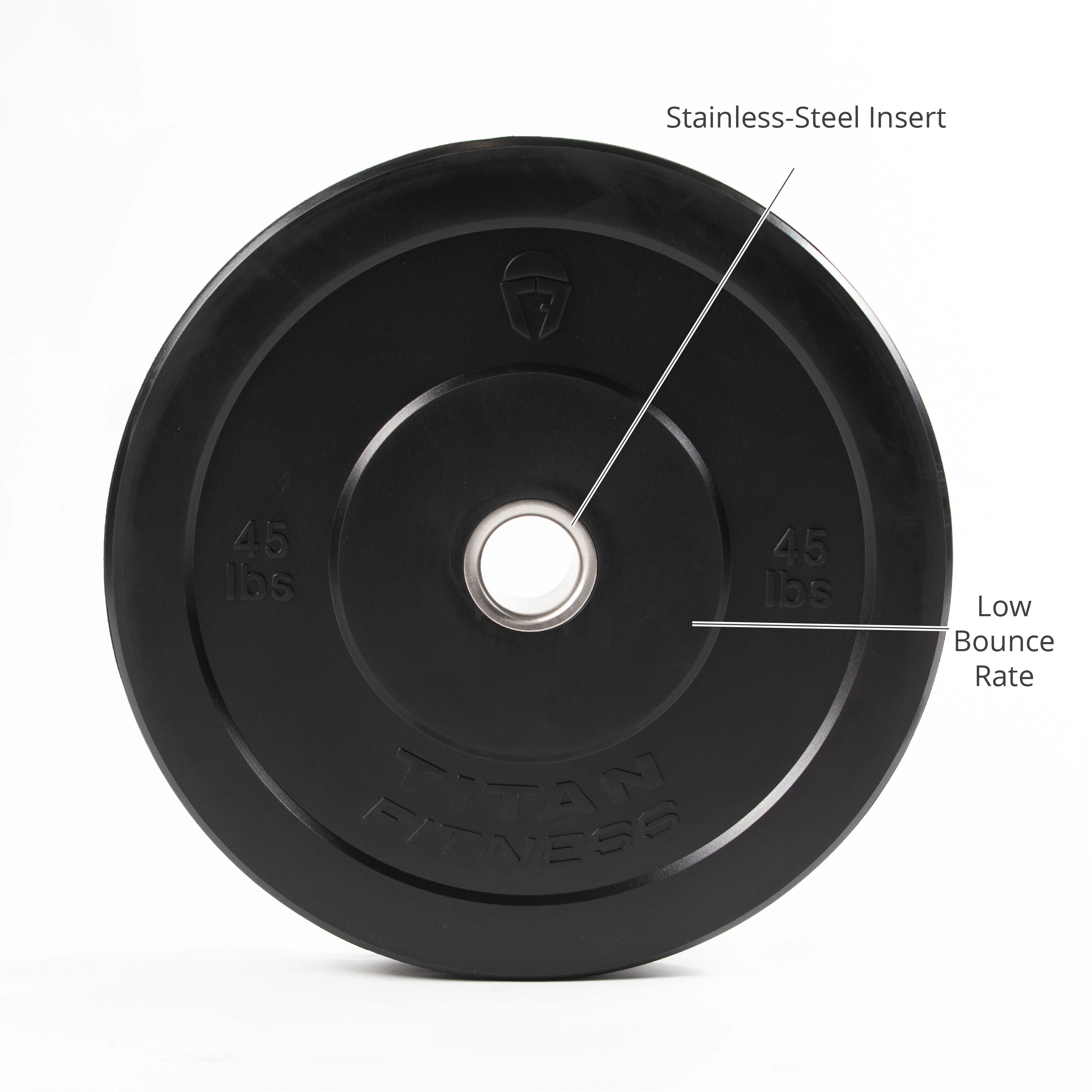 Scratch and Dent - 45 LB Single Economy Black Bumper Plate - FINAL SALE - Image 3