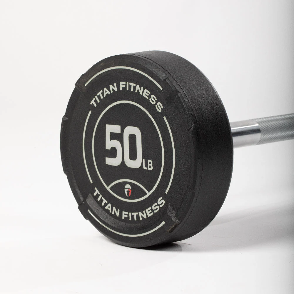 50 LB Straight Fixed Urethane Barbell - Image 7
