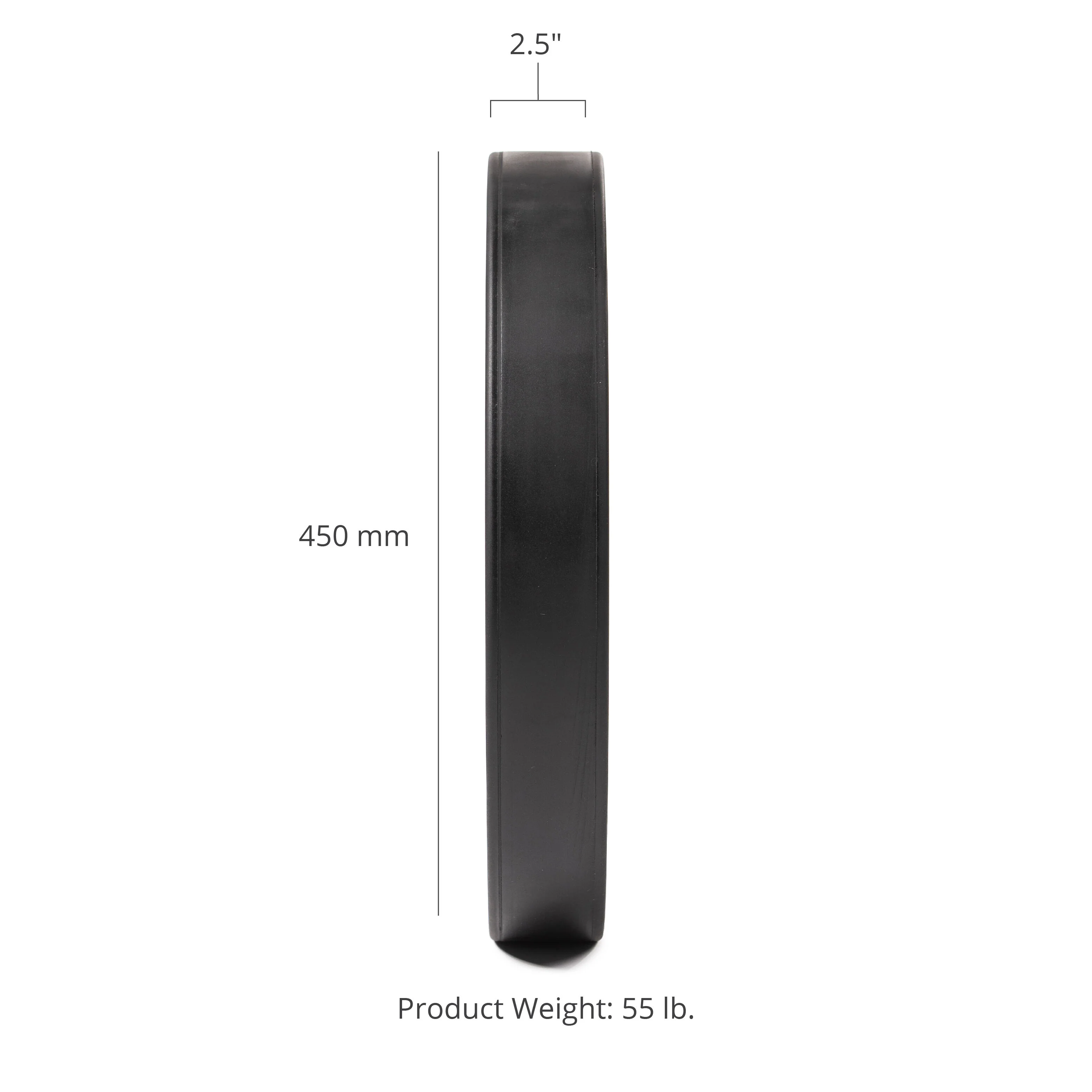 Scratch and Dent - 55 LB Single Elite Black Bumper Plate - FINAL SALE - Image 2