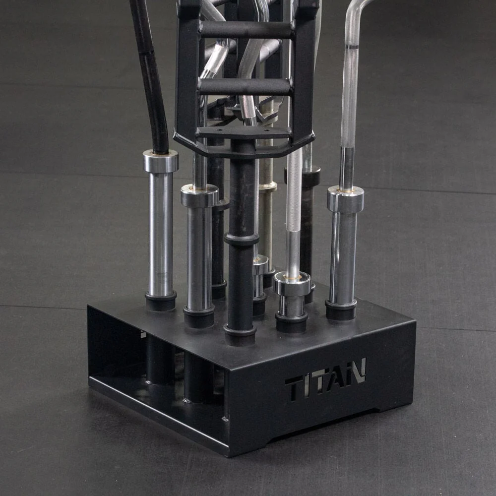 Scratch and Dent - 9 Bar Olympic Barbell Holder Vertical Storage Rack 19" x 19" - FINAL SALE - Image 3