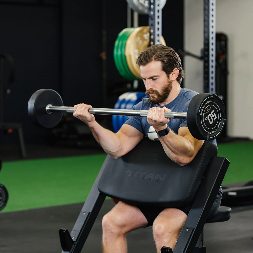 90 LB Straight Fixed Urethane Barbell - Image 3