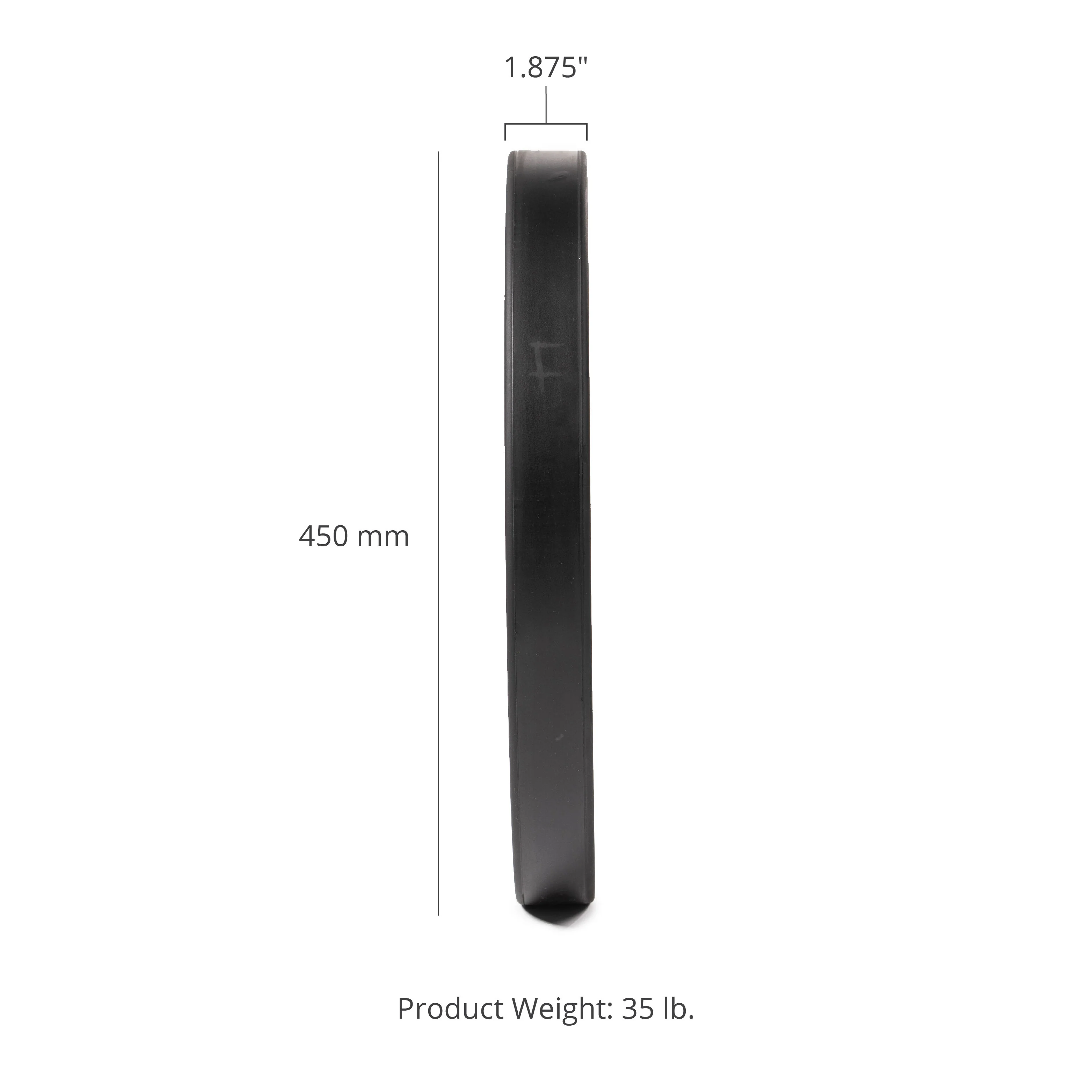 Scratch and Dent - Elite Black Bumper Plate – 35 lb. Single - FINAL SALE - Image 2