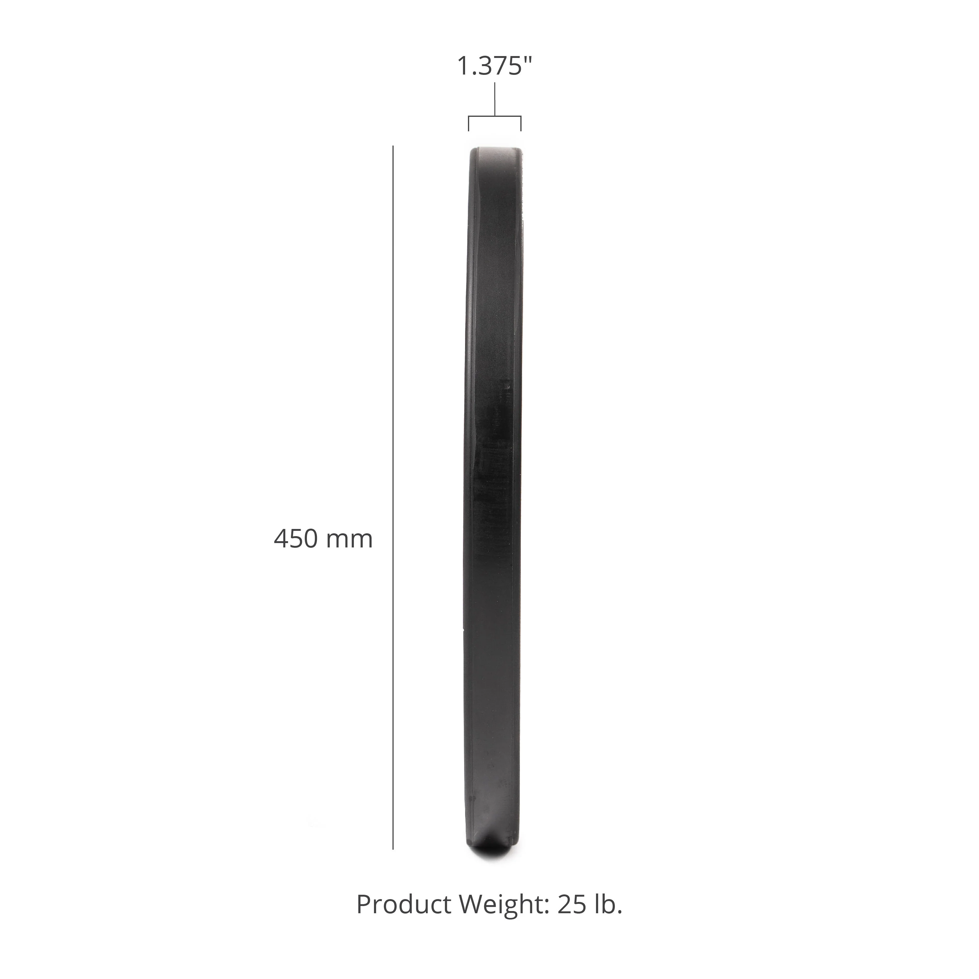 Scratch and Dent - Elite Black Bumper Plates – 25 lb. Pair - FINAL SALE - Image 2