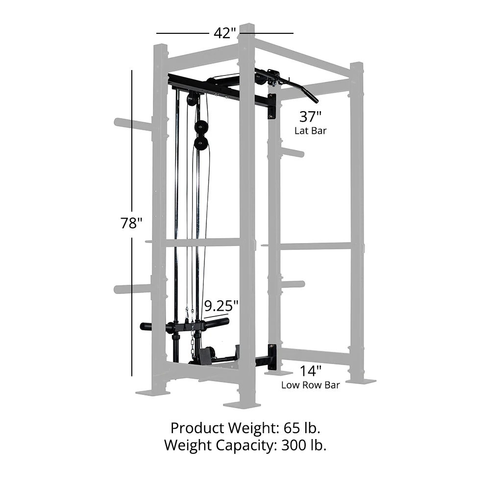 Lat Tower Rack Attachment Fits T-3 and X-3 Series Bolt Down Power Racks - Image 8