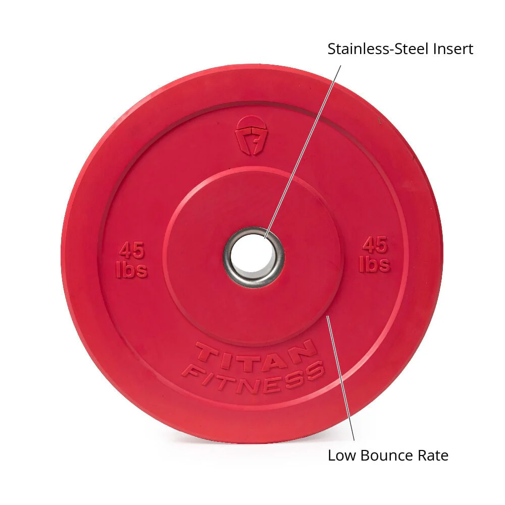 Scratch and Dent - Olympic Rubber Bumper Plates | Color | 45 LB Single - FINAL SALE - Image 2