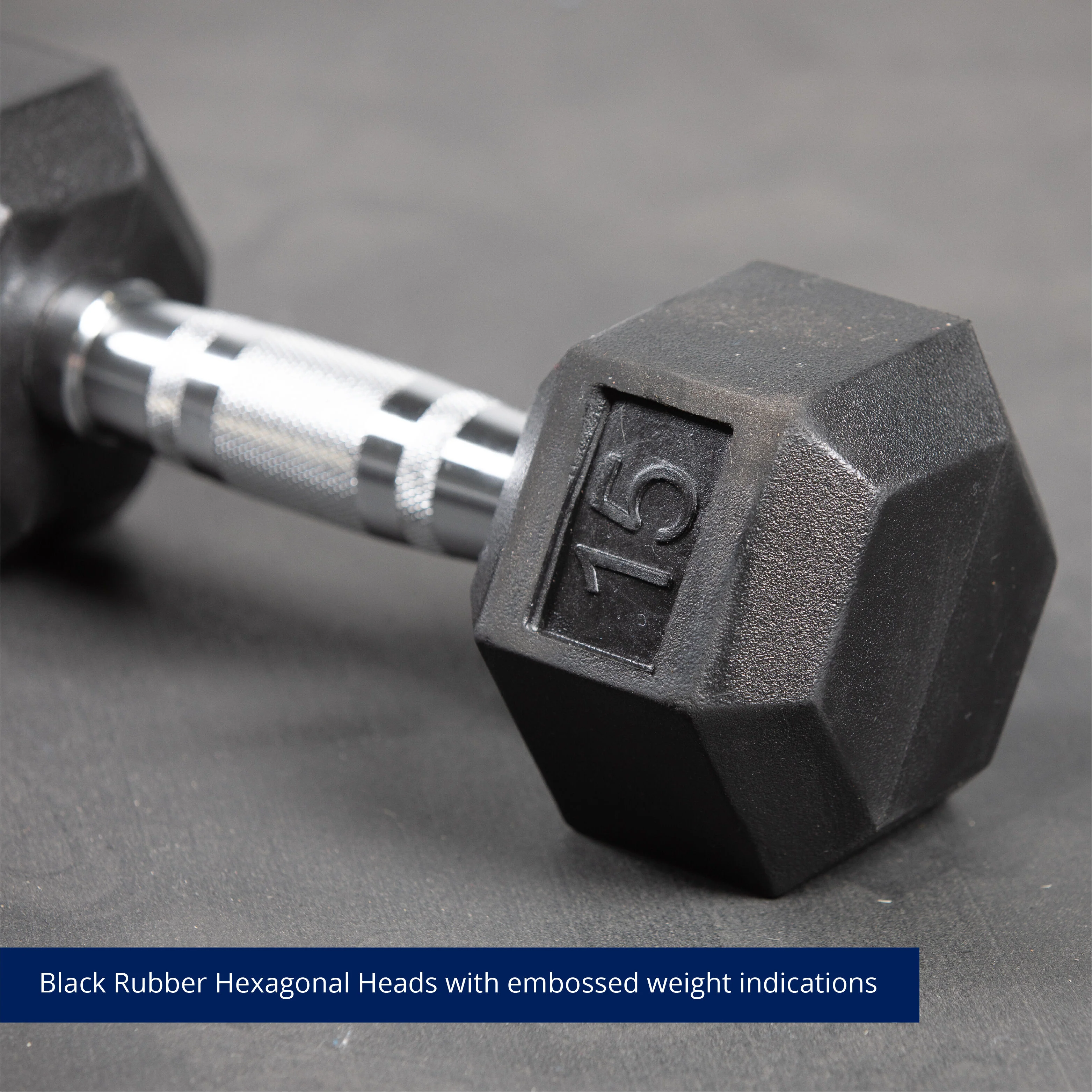 Scratch and Dent - 15 LB Rubber Hex Dumbbells - FINAL SALE - Image 3