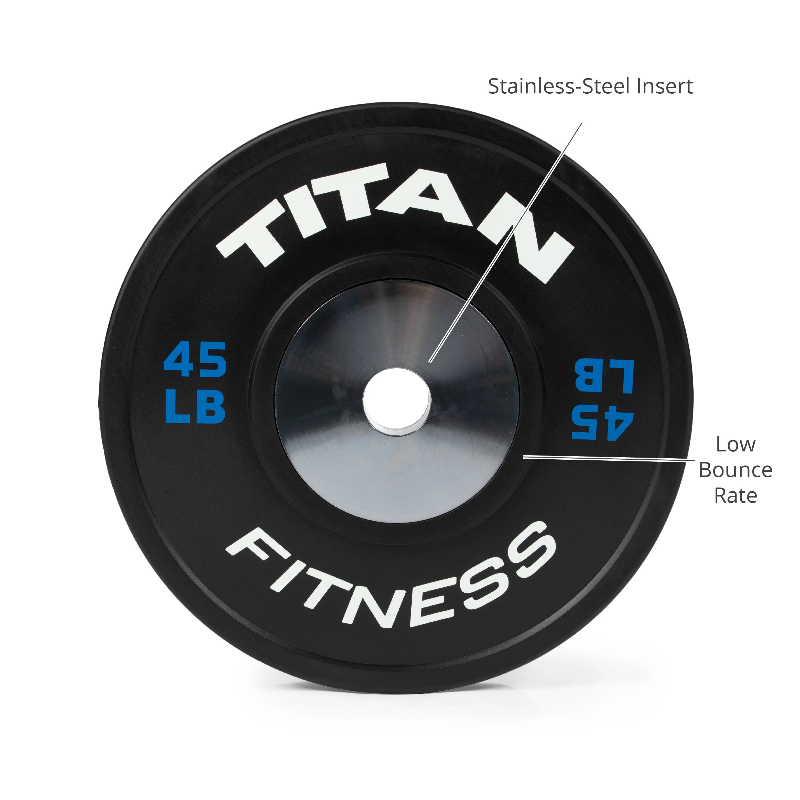 Scratch and Dent - Elite Olympic Bumper Plate | Black | 45 LB Single - FINAL SALE - Image 2