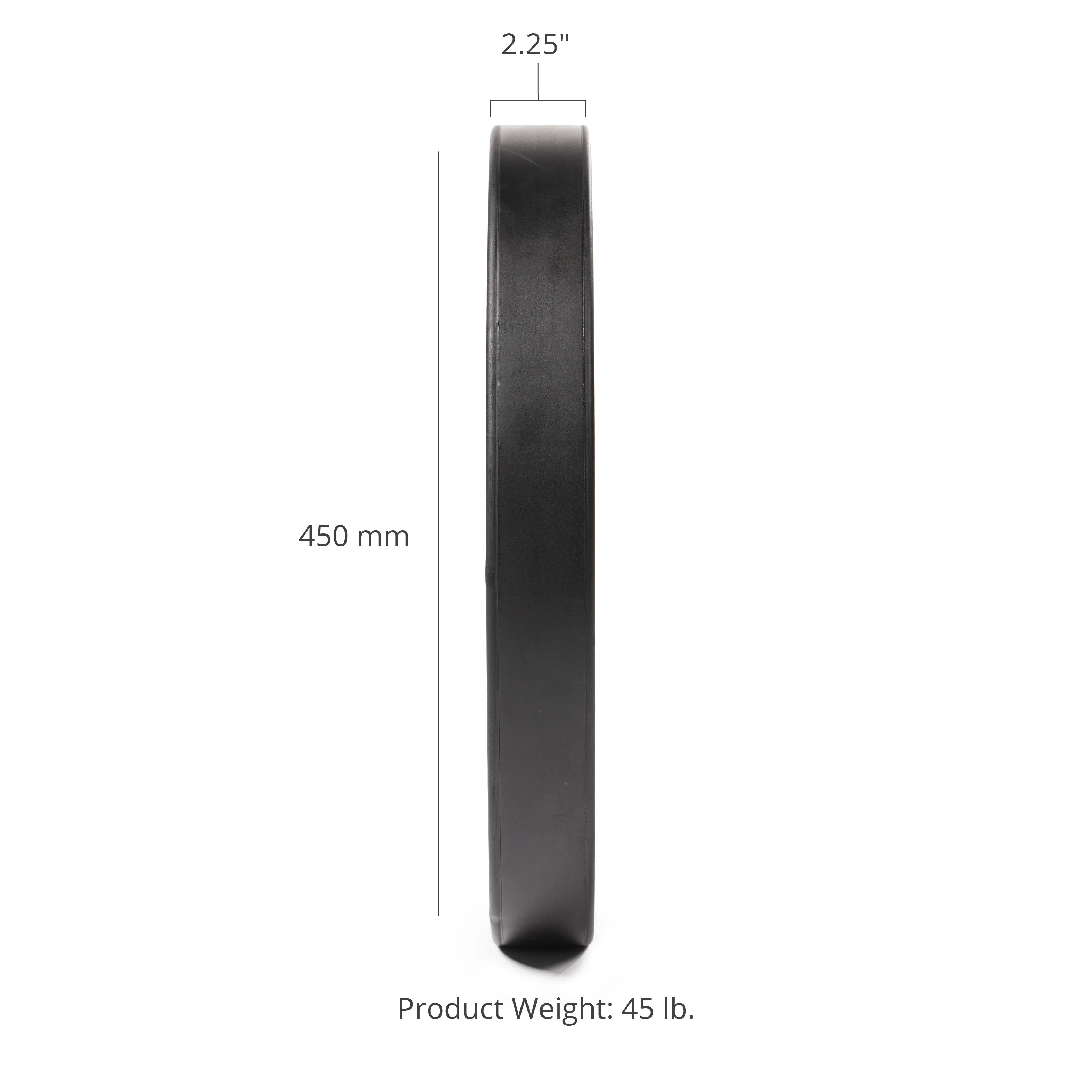 Scratch and Dent - Elite Olympic Bumper Plate | Black | 45 LB Single - FINAL SALE - Image 3