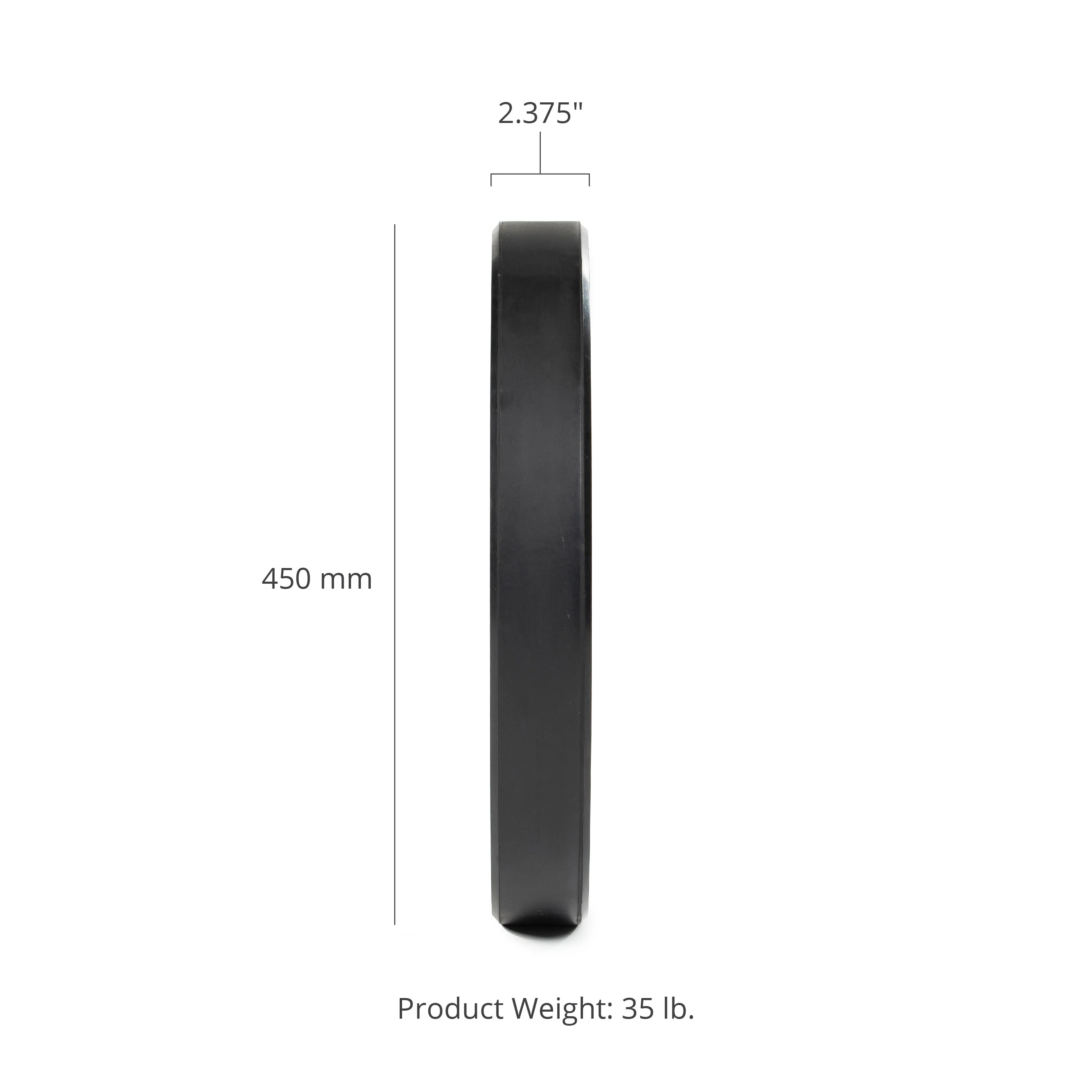 Scratch and Dent - Olympic Rubber Bumper Plates | Black | 35 LB Single - FINAL SALE - Image 3