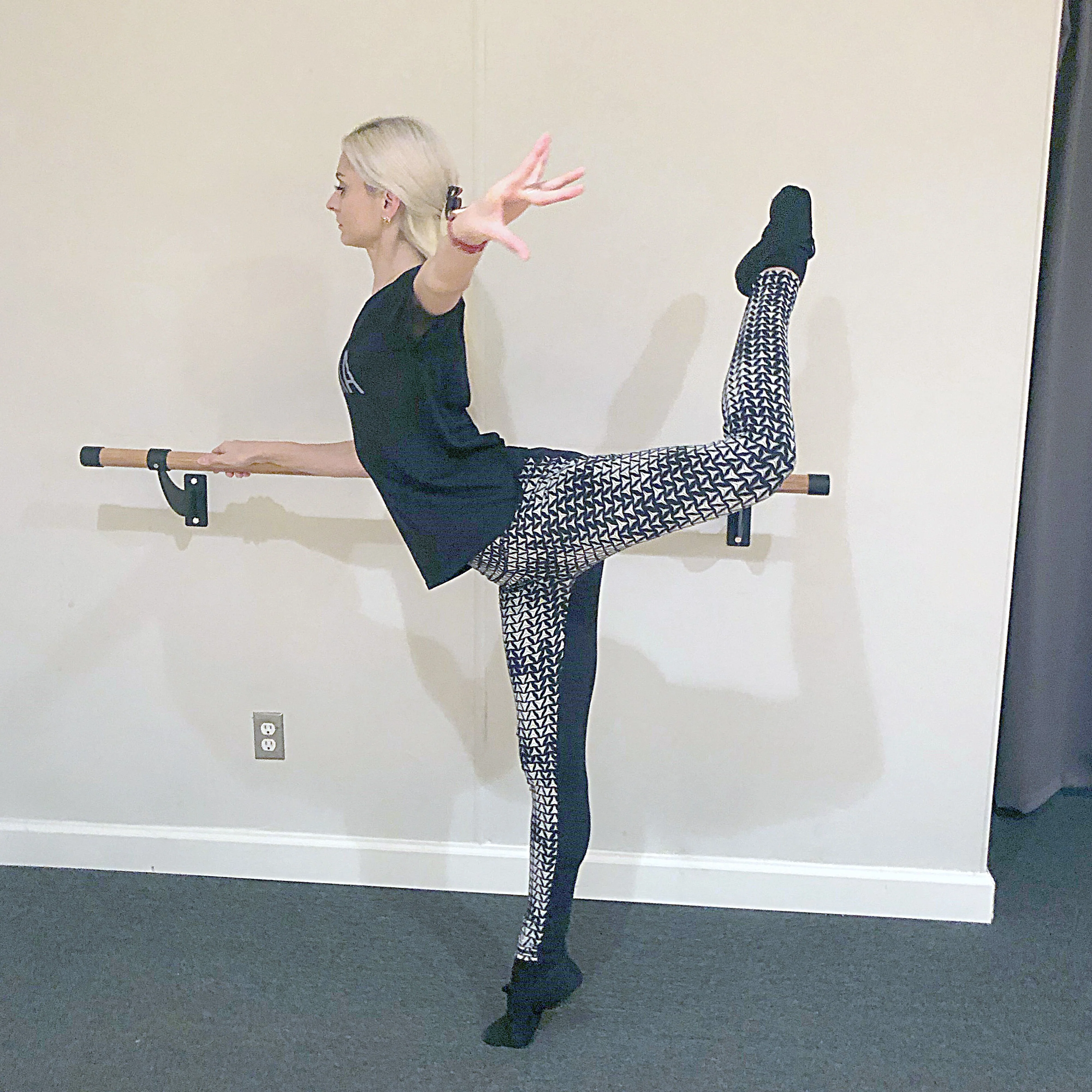 Scratch and Dent - Wooden Ballerina Barre | Wall Mounted | 5 Ft - FINAL SALE - Image 2